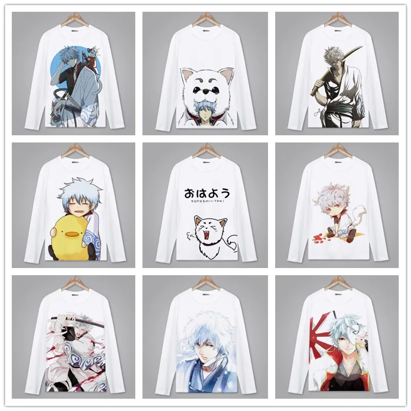 Spring Autumn Long Sleeve Anime T-Shirt GINTAMA lovely Clothing Unisex Adult Child Polyester T Shirt Cosplay harajuku tshirt.
Spring Autumn Long Sleeve Anime T-Shirt GINTAMA lovely Clothing Unisex Adult Child Polyester T Shirt Cosplay harajuku tshirt.