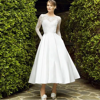 Simple Long Sleeve Short Wedding Dress 2020 for Women Bridal Gown Lace Plus Size Vestido De Novia Robe Mariage Corto Undefined
Simple Long Sleeve Short Wedding Dress 2020 for Women Bridal Gown Lace Plus Size Vestido De Novia Robe Mariage Corto Undefined