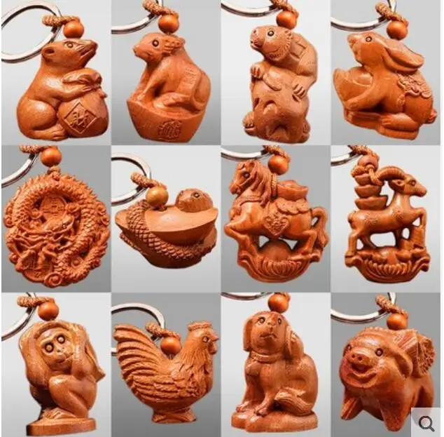 Peach wood zodiac key clasp twelve zodiac three-dimensional carving pendant wood carving accessories carry 1 jewelry
Peach wood zodiac key clasp twelve zodiac three-dimensional carving pendant wood carving accessories carry 1 jewelry