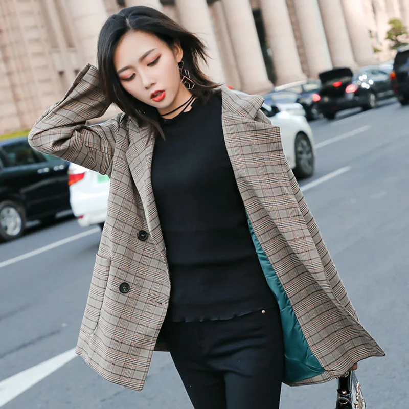 2019 Spring Autumn Suit Blazers Women Office Lady Casual Plaid Blazer Jackets Women's Elegant Notched Formal Blazer Feminino A67
2019 Spring Autumn Suit Blazers Women Office Lady Casual Plaid Blazer Jackets Women's Elegant Notched Formal Blazer Feminino A67