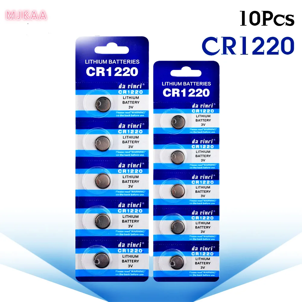 10pcs/pack CR1220 Lithium Button Battery DL1220 BR1220 LM1220 Cell Coin Batteries 3V CR 1220 For Watch Electronic Toy Remote
10pcs/pack CR1220 Lithium Button Battery DL1220 BR1220 LM1220 Cell Coin Batteries 3V CR 1220 For Watch Electronic Toy Remote