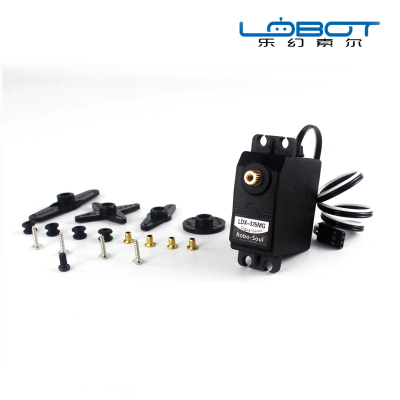 LDX-335MG Digital Metal Servo 180 Degrees/ 19kg Torque for Robbot Mechanical Arm Manipulator Arm
LDX-335MG Digital Metal Servo 180 Degrees/ 19kg Torque for Robbot Mechanical Arm Manipulator Arm