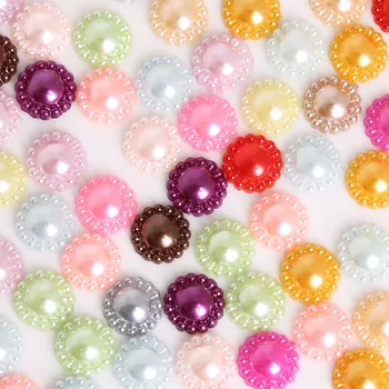 12mm 50Pcs Multi Colors Pearls Half Round Flatback Flower Beads For DIY Blank Base Cabochons Jewelry Craft Scrapbook Decoration
12mm 50Pcs Multi Colors Pearls Half Round Flatback Flower Beads For DIY Blank Base Cabochons Jewelry Craft Scrapbook Decoration