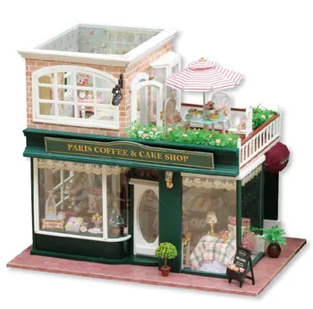 Handmade Coffee Cake Shop Doll House Furniture Miniatura Diy Doll Houses Dollhouse Wooden Toys Children Christmas Gift
Handmade Coffee Cake Shop Doll House Furniture Miniatura Diy Doll Houses Dollhouse Wooden Toys Children Christmas Gift