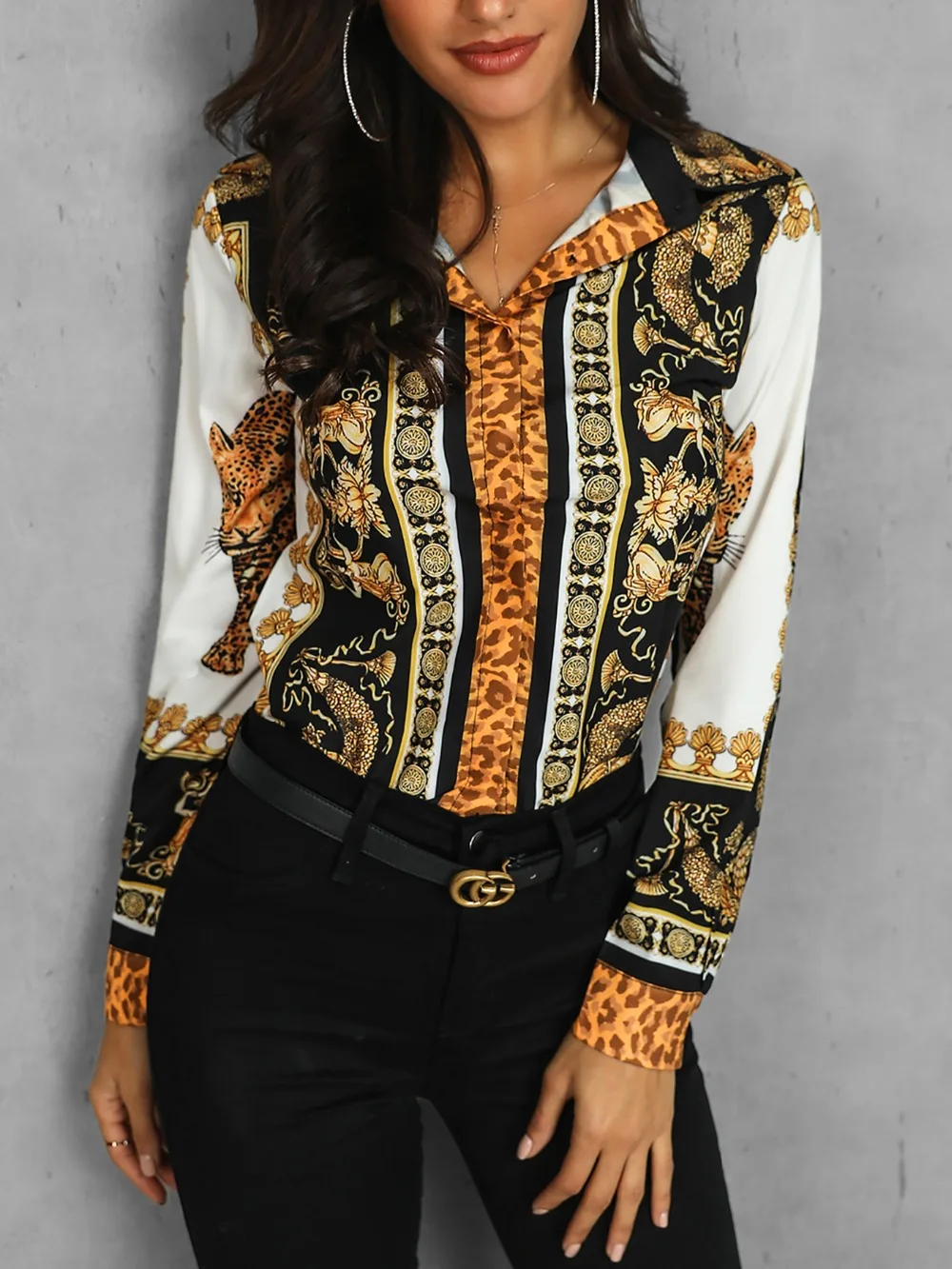 Women Elegant Office Blouse Long Sleeve Print Work Shirt Stylish Plus Size Top 2XL
Women Elegant Office Blouse Long Sleeve Print Work Shirt Stylish Plus Size Top 2XL