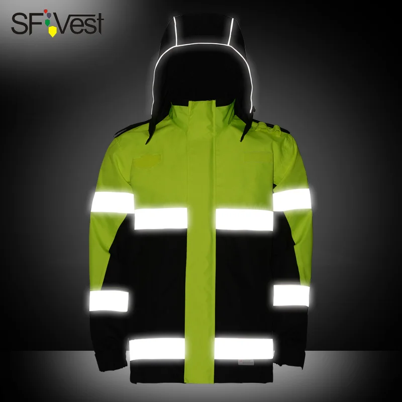 SFVest 2 Tone Parka Hi Viz Waterproof Storm reflective traffic Work Jacket Mens Warm Security Coat with 3M tapes free shipping
SFVest 2 Tone Parka Hi Viz Waterproof Storm reflective traffic Work Jacket Mens Warm Security Coat with 3M tapes free shipping