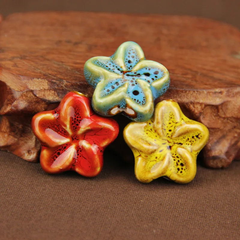 5pcs/lot Satr Shape Flower Pattern Ceramic Beads 3mm Big Hole Porcelain European Charm Beads for DIY Necklace Jewelry Making
5pcs/lot Satr Shape Flower Pattern Ceramic Beads 3mm Big Hole Porcelain European Charm Beads for DIY Necklace Jewelry Making