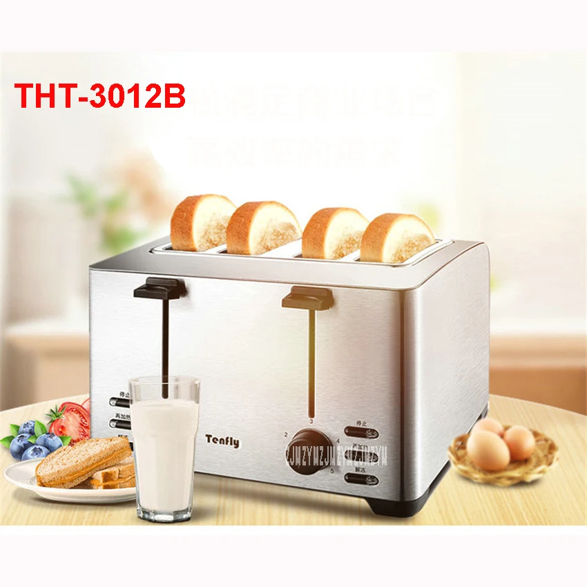THT-3012B 220V/50Hz Multi-functional Breakfast Toaster automatic stainless steel 4 Slice Toaster Mini-toaster 1260WToaster Ovens
THT-3012B 220V/50Hz Multi-functional Breakfast Toaster automatic stainless steel 4 Slice Toaster Mini-toaster 1260WToaster Ovens