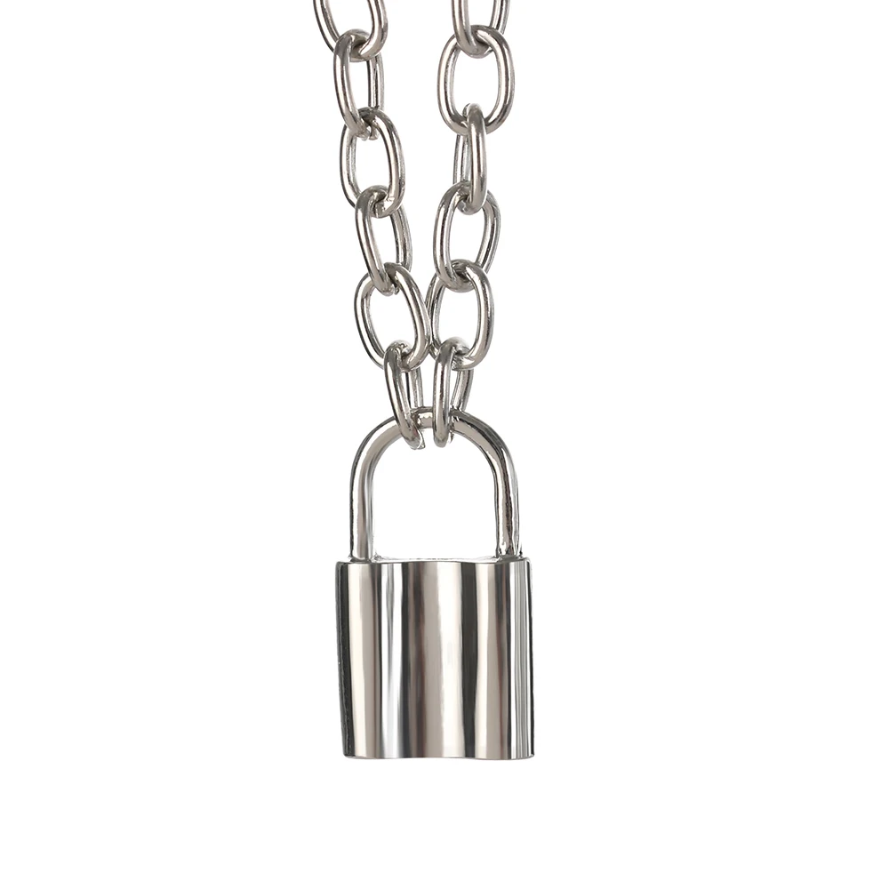 2019 New 1pc New Fashion Punk Jewelry Gold Silver Color PadLock Pendant Necklace Stainless Steel Rolo Cable Chain Necklace
2019 New 1pc New Fashion Punk Jewelry Gold Silver Color PadLock Pendant Necklace Stainless Steel Rolo Cable Chain Necklace