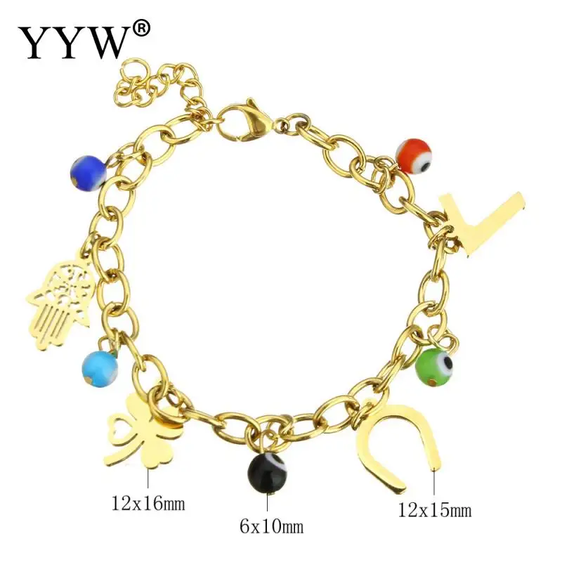 Stainless Steel Bracelets & Bangles For Women Party Jewelry Evil Eye oval chain Bracelets & Bangles
Stainless Steel Bracelets & Bangles For Women Party Jewelry Evil Eye oval chain Bracelets & Bangles