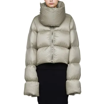 High-collar Thicker Ultra-Long Sleeve Snow Wear White Duck Down Coat European 2020 Winter Jacket Women Short Outerwear A969
High-collar Thicker Ultra-Long Sleeve Snow Wear White Duck Down Coat European 2020 Winter Jacket Women Short Outerwear A969