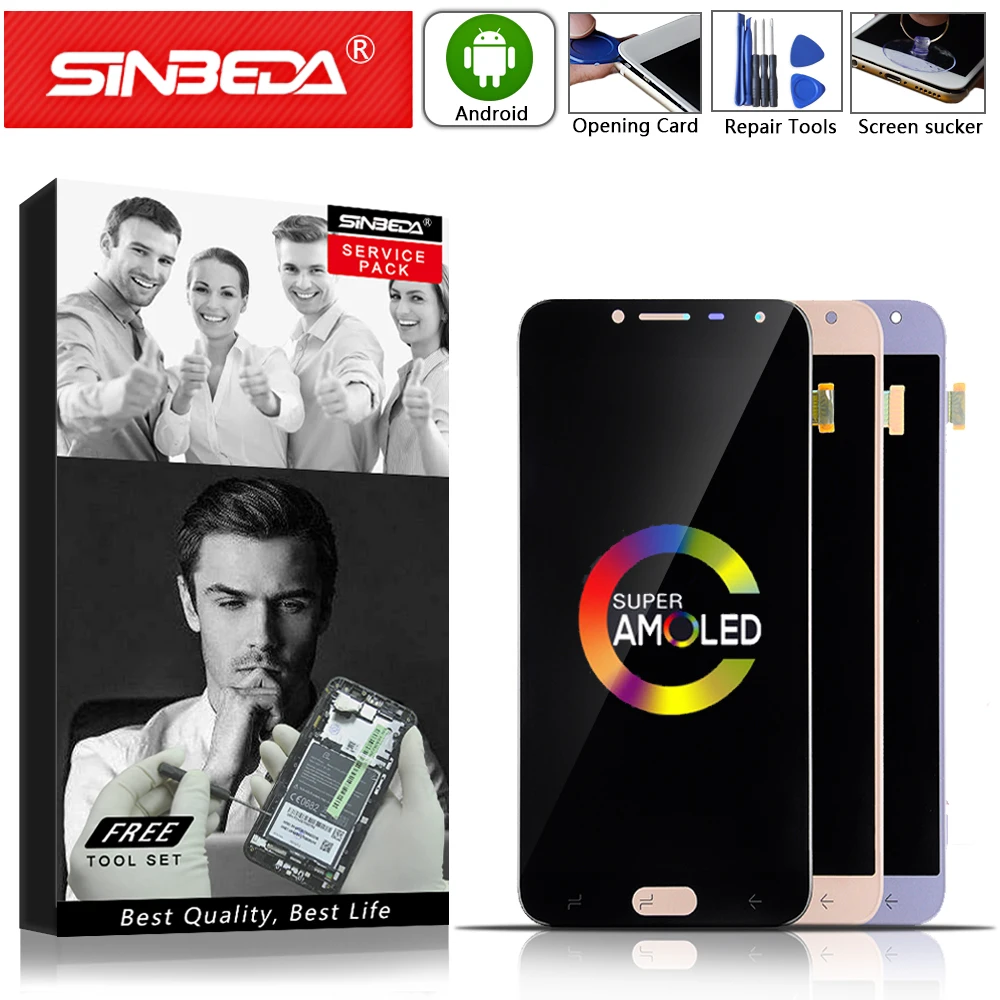 Фото AMOLED 5.5" For SAMSUNG Galaxy J4 2018 J400 J400F J400H J400P J400M J400G/DS LCD Display Touch Screen Digitizer | Мобильные