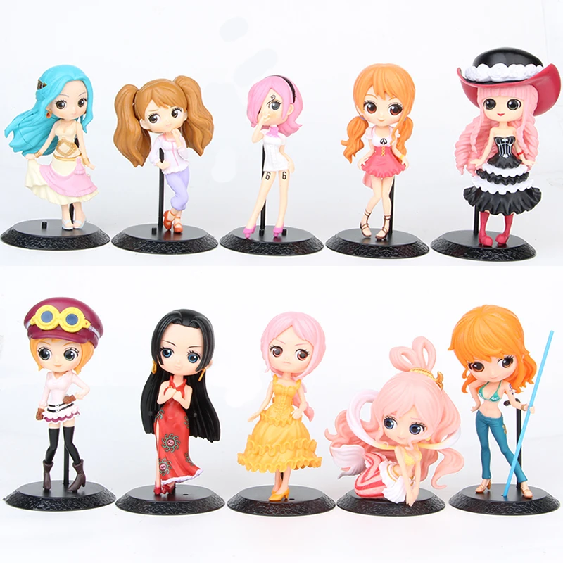 10 Style One Piece PVC Action Figure Q Cute Nefeltari Vivi Boa Hancock Nami Perona Vinsmoke Reiju Figure Model Brinquedos Toys
10 Style One Piece PVC Action Figure Q Cute Nefeltari Vivi Boa Hancock Nami Perona Vinsmoke Reiju Figure Model Brinquedos Toys