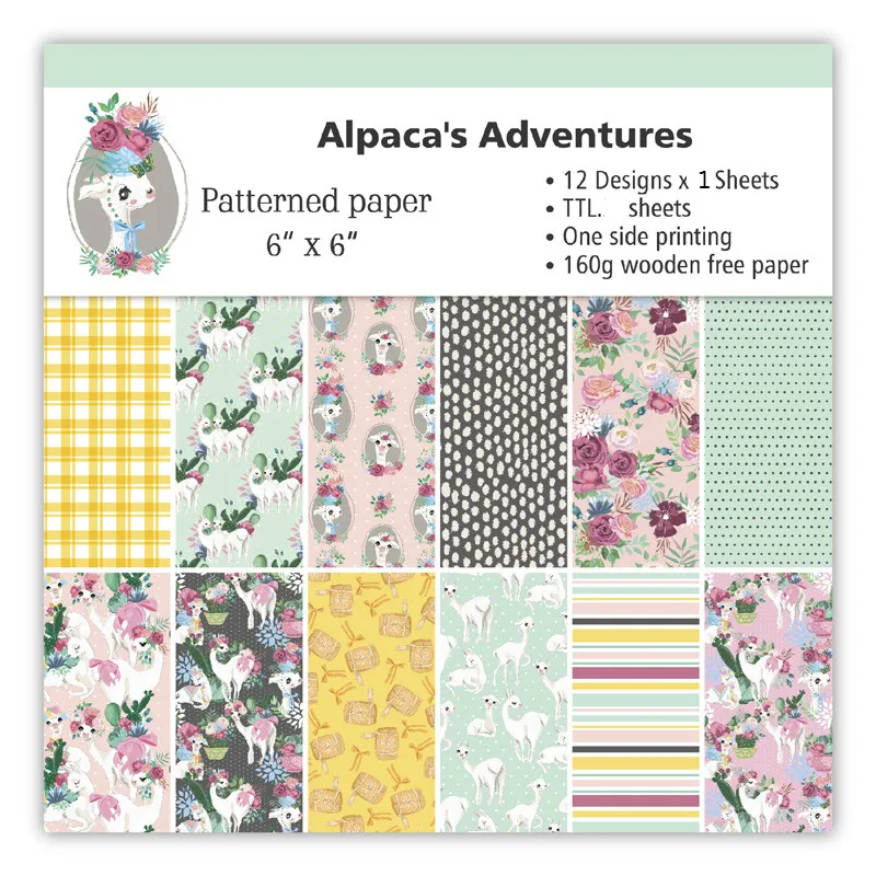 KLJUYP 12 Sheets Alpaca Adventures Scrapbooking Pads Paper Origami Art Background Paper Card Making DIY Scrapbook Paper Craft
KLJUYP 12 Sheets Alpaca Adventures Scrapbooking Pads Paper Origami Art Background Paper Card Making DIY Scrapbook Paper Craft
