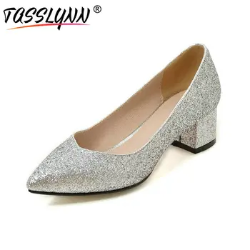 TASSLYNN 2019 Bling Wedding Women Pumps Pointed Toe Spring Autumn Shoes Ladies Square Med Heel Night Club Pumps Plus Size 34-43
TASSLYNN 2019 Bling Wedding Women Pumps Pointed Toe Spring Autumn Shoes Ladies Square Med Heel Night Club Pumps Plus Size 34-43