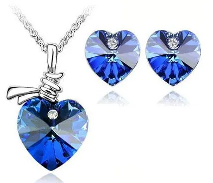 OMH wholesale Ocean Heart 18KT white gold Austrian crystals fashion Pendant heart Earrings + necklace Jewelry set 2308
OMH wholesale Ocean Heart 18KT white gold Austrian crystals fashion Pendant heart Earrings + necklace Jewelry set 2308