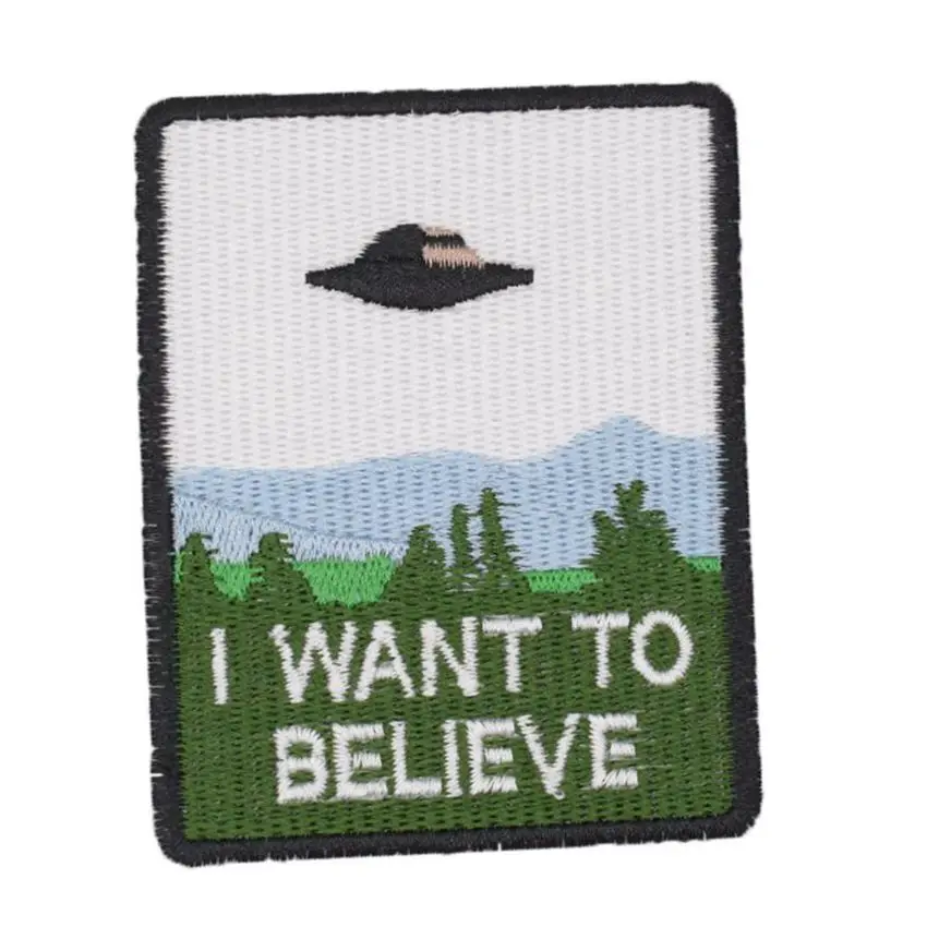 2018 New Parches 1pcs For I Want To Believe X-file Poster Patch Tv Movie Series Uniform Rockabilly Applique Sew On Iron Badge
2018 New Parches 1pcs For I Want To Believe X-file Poster Patch Tv Movie Series Uniform Rockabilly Applique Sew On Iron Badge
