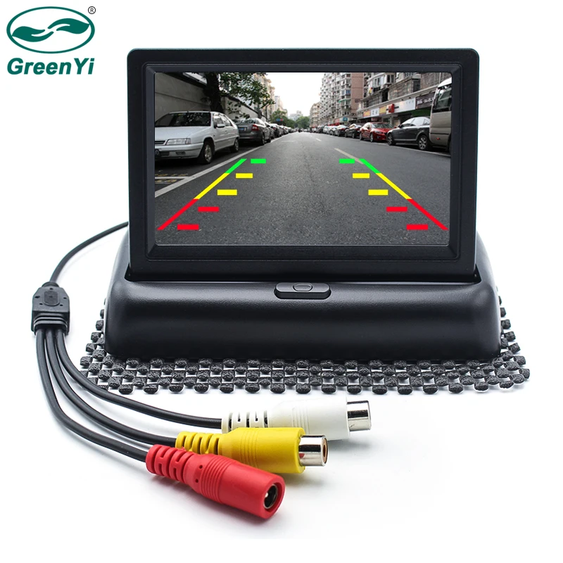 GreenYi 4.3" Foldable TFT Color LCD 4.3 Inch Car Foldable Monitor Reverse Rearview For Camera DVD VCR DC12V 2 Video Input
GreenYi 4.3" Foldable TFT Color LCD 4.3 Inch Car Foldable Monitor Reverse Rearview For Camera DVD VCR DC12V 2 Video Input