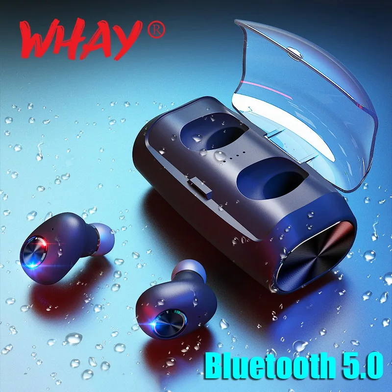 TWS Bluetooth 5 0 наушники беспроводные с микрофоном для телефона зарядный чехол