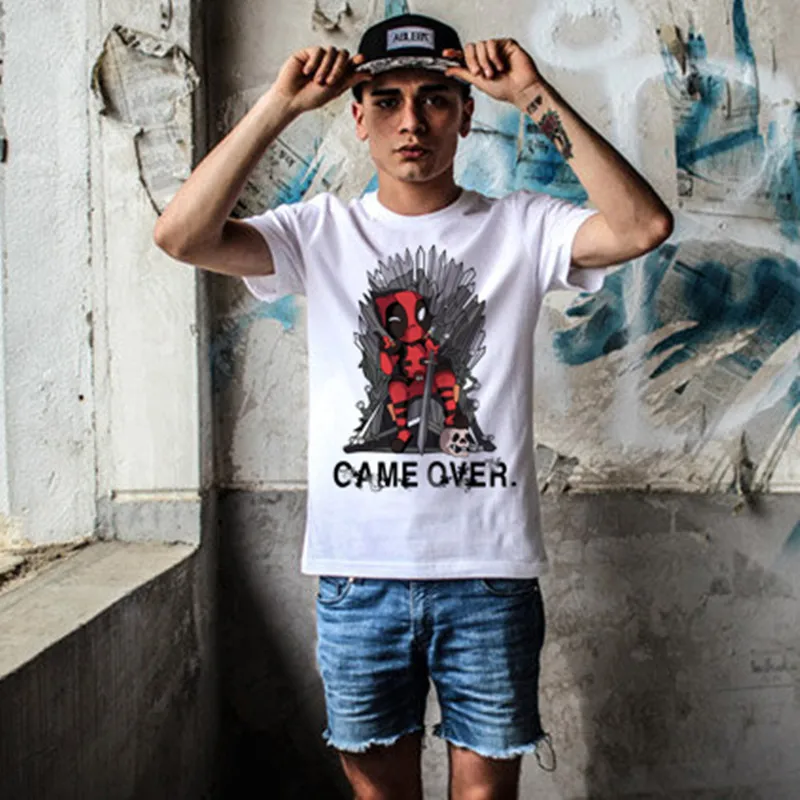 2019 New GAME OVER Deadpool Printed T-Shirt Anime Casual Workout All-Match Men O-Neck T-shirts Funny Cool Loose Tops H1103
2019 New GAME OVER Deadpool Printed T-Shirt Anime Casual Workout All-Match Men O-Neck T-shirts Funny Cool Loose Tops H1103