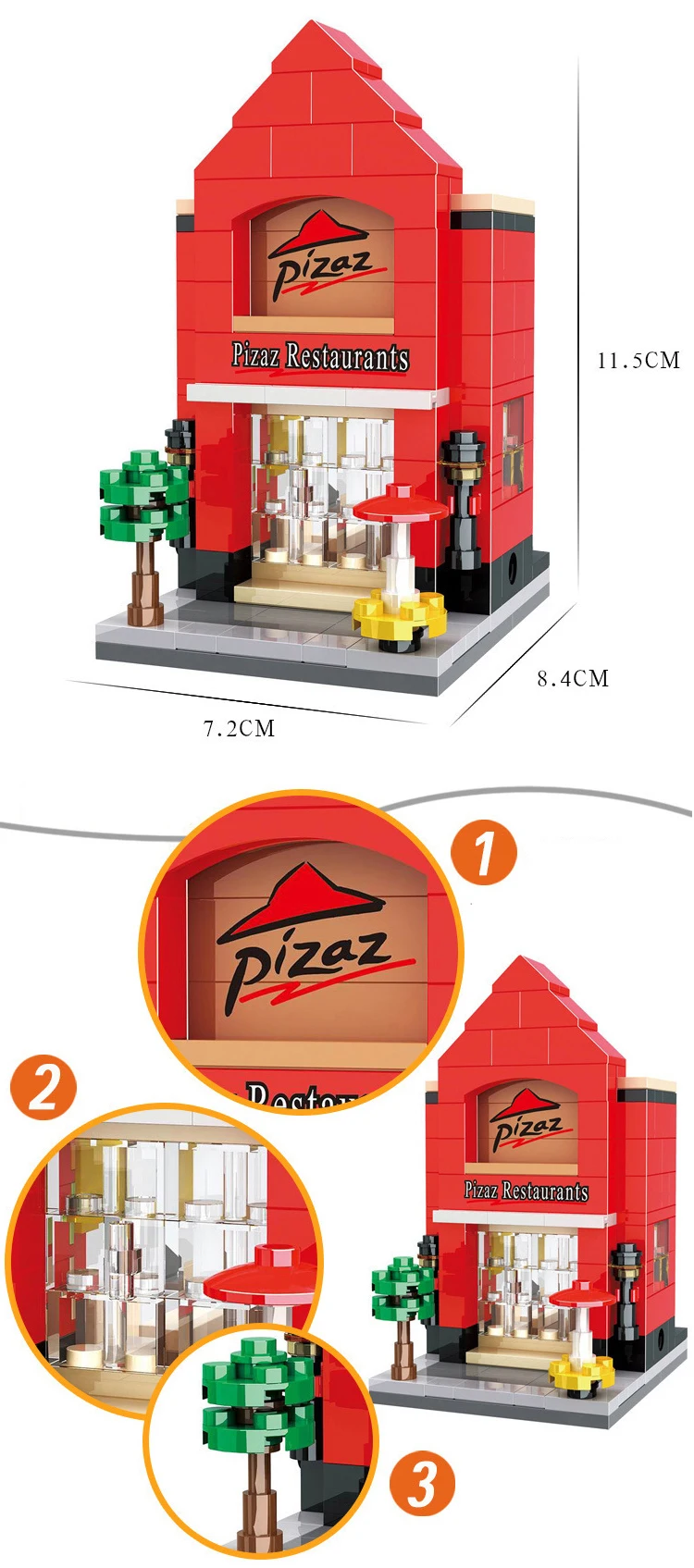 City Mini Street Scene Building Blocks Toys Architecture Model Apple Store KFCE McDonald Compatible With Legoe Toys for Children (8)