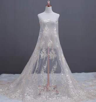 135cm width Gold/white Embroidered Flower Mesh Lace Ribbon Diy Wedding Party Dress Lace Fabric Accessories 1 yard
135cm width Gold/white Embroidered Flower Mesh Lace Ribbon Diy Wedding Party Dress Lace Fabric Accessories 1 yard