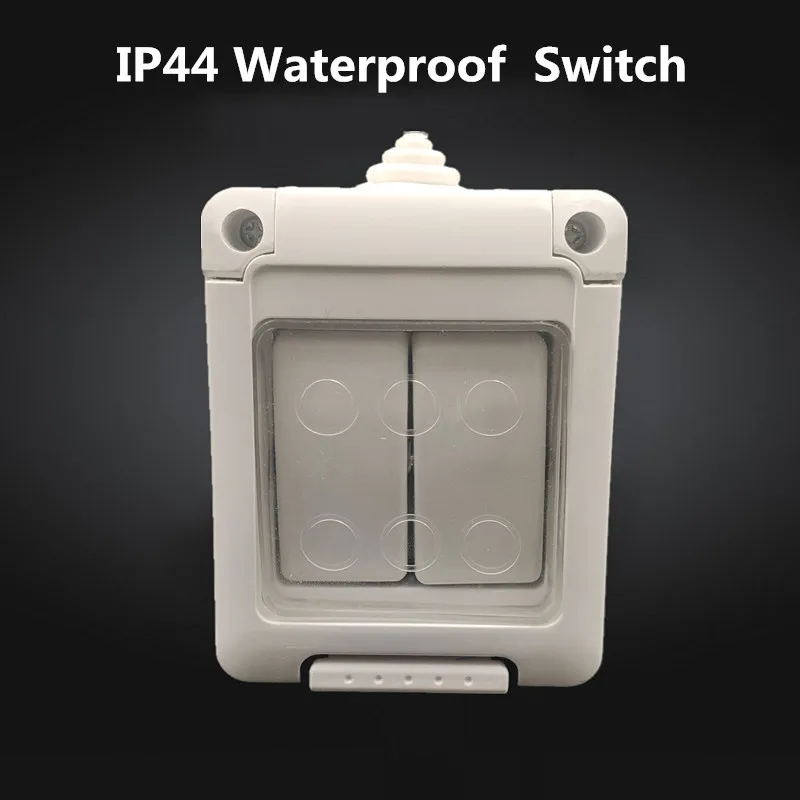 2019 CE Certification IP44 Level Waterproof Dust-proof Outdoor External Wall Switch 2 Gang On / Off Light Switch
2019 CE Certification IP44 Level Waterproof Dust-proof Outdoor External Wall Switch 2 Gang On / Off Light Switch