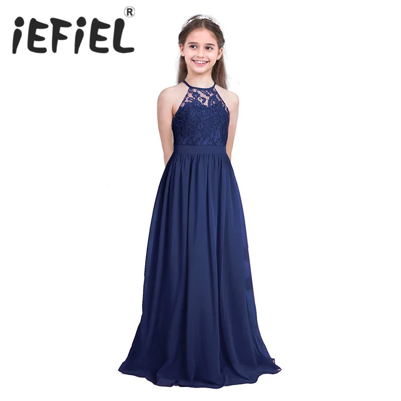 iEFiEL Sleeveless Halter Flower Girls Tulle Lace Dress Formal Party Ball Gown Prom Princess Bridesmaid Wedding Kids Teen Clothes
iEFiEL Sleeveless Halter Flower Girls Tulle Lace Dress Formal Party Ball Gown Prom Princess Bridesmaid Wedding Kids Teen Clothes