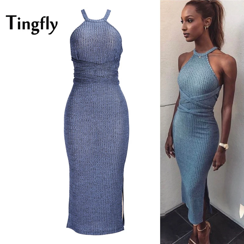 Tingfly Summer Fashion Off Shoulder Sleeveless Sexy Club Women Dress Slim Bodycon Knitted Sweater Knee Midi Party Split Dresses
Tingfly Summer Fashion Off Shoulder Sleeveless Sexy Club Women Dress Slim Bodycon Knitted Sweater Knee Midi Party Split Dresses