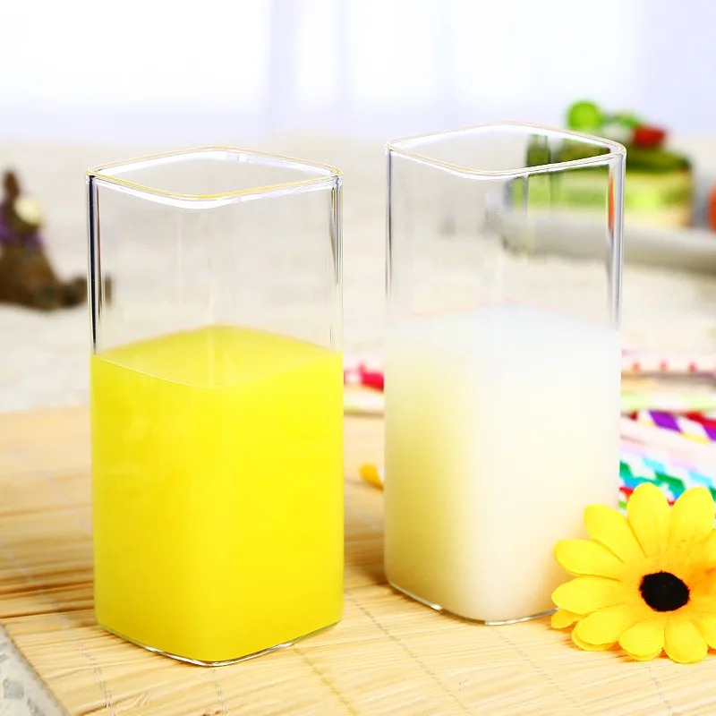400ml square glass cup transparent glass milk cup 2 Pack juice cup home thickening does not burst
400ml square glass cup transparent glass milk cup 2 Pack juice cup home thickening does not burst