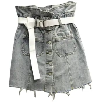 High waist denim skirt 2020 spring summer new fashion women single-breasted jeans mini skirt a-line
High waist denim skirt 2020 spring summer new fashion women single-breasted jeans mini skirt a-line