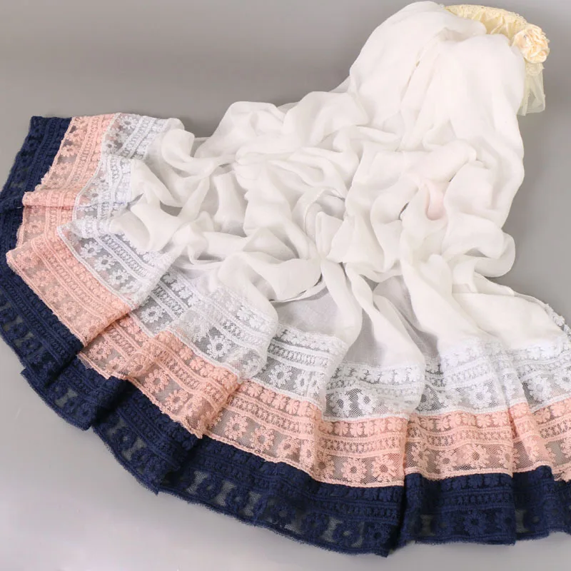 Women Fashion Brand Scarf Plain Lace Floral Patchwork Shawl High Quality Solid Color Viscose Scarves Hijab Wrap Muslim Sjaal
Women Fashion Brand Scarf Plain Lace Floral Patchwork Shawl High Quality Solid Color Viscose Scarves Hijab Wrap Muslim Sjaal