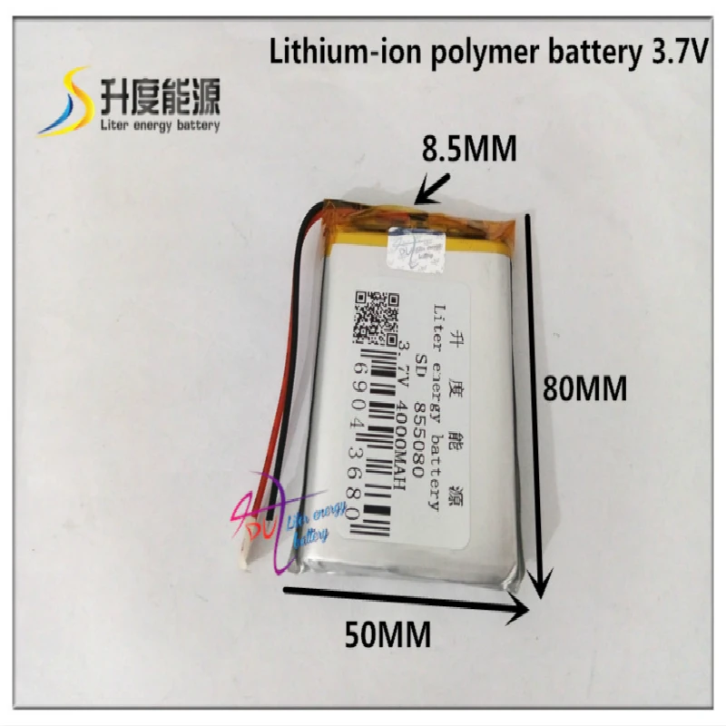 3,7 V 4000mAH 855080 (полимерный литий-ионный/литий-ионный аккумулятор) для планшетных ПК power bank GPS mp4 dvd модель самолета
3,7 V 4000mAH 855080 (полимерный литий-ионный/литий-ионный аккумулятор) для планшетных ПК power bank GPS mp4 dvd модель самолета