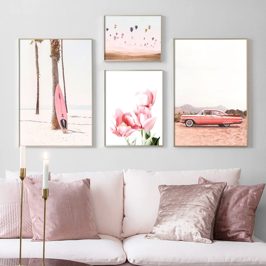 Pink Beach Car Fire Balloon Tulip Flower Wall Art Canvas Painting Nordic Posters And Prints Wall Pictures For Living Room Decor
Pink Beach Car Fire Balloon Tulip Flower Wall Art Canvas Painting Nordic Posters And Prints Wall Pictures For Living Room Decor