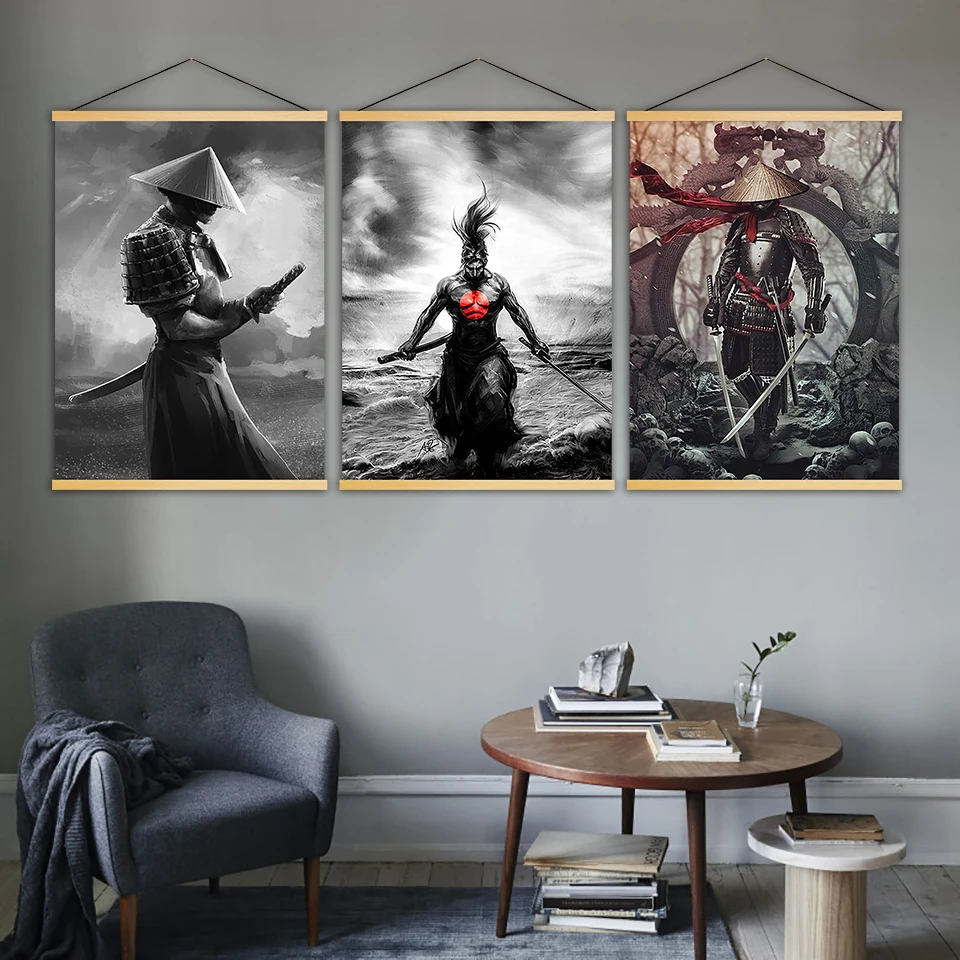 Home Decoration Wall Artwork Anime Japanese Samurai Painting Solid Wood Hanging Scrolls Canvas Print Modern Simple Picture Poste
Home Decoration Wall Artwork Anime Japanese Samurai Painting Solid Wood Hanging Scrolls Canvas Print Modern Simple Picture Poste