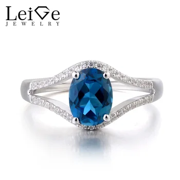 Leige Jewelry London Blue Topaz Solid 925 Sterling Silver Ring Gemstone November Birthstone Oval Cut Engagement Rings for Women
Leige Jewelry London Blue Topaz Solid 925 Sterling Silver Ring Gemstone November Birthstone Oval Cut Engagement Rings for Women