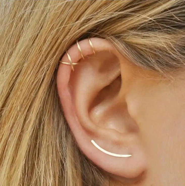 3PCS/LOT Korean Style Simple Cross Double Clip Earrings For Women Trendy Girls Earring Holiday Jewelry gold,silver,black
3PCS/LOT Korean Style Simple Cross Double Clip Earrings For Women Trendy Girls Earring Holiday Jewelry gold,silver,black