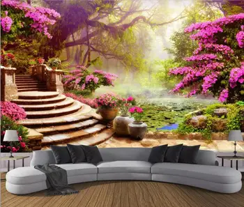 

Garden woods landscape 3d background wall mural 3d wallpaper 3d wall papers for tv backdrop