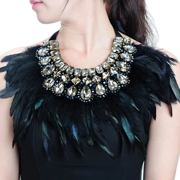 JEROLLIN Luxury Fashion Jewelry Big Hot sale Feather Shiny Crystal Pendant Statement Bib Collar Choker Charm Necklace For Women
JEROLLIN Luxury Fashion Jewelry Big Hot sale Feather Shiny Crystal Pendant Statement Bib Collar Choker Charm Necklace For Women