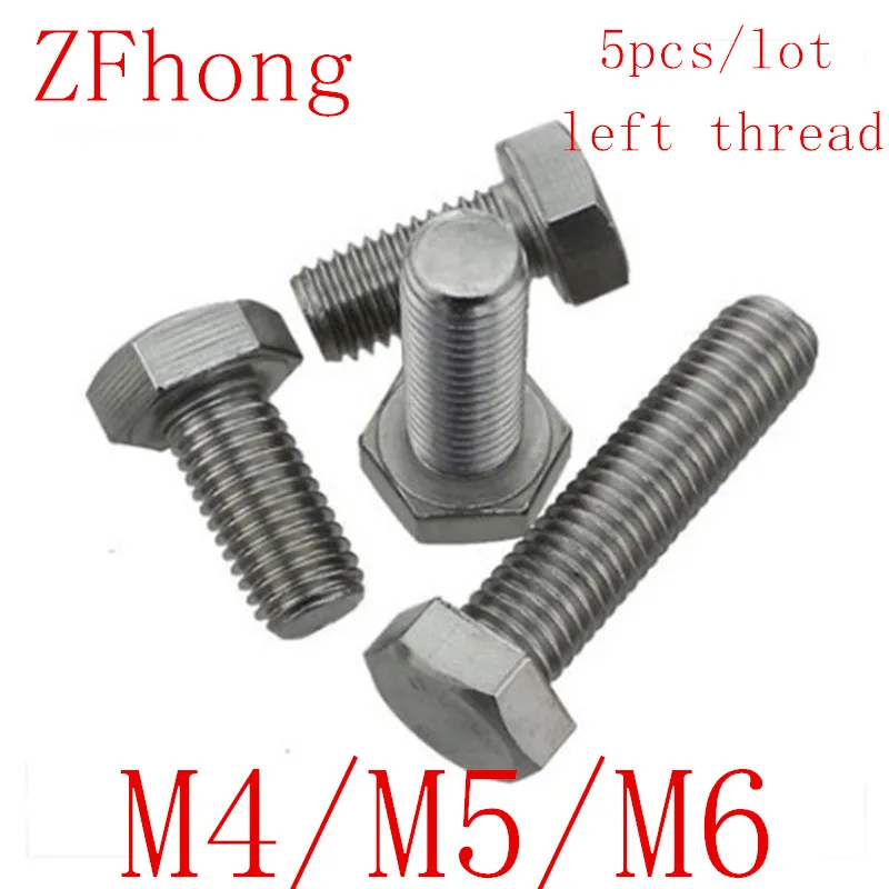 5PCS/LOT DIN933 Left thread M4 M5 M6*12/14/16/18/20/25/30/35/40/45/50 stainless steel left thread Hex bolt
5PCS/LOT DIN933 Left thread M4 M5 M6*12/14/16/18/20/25/30/35/40/45/50 stainless steel left thread Hex bolt