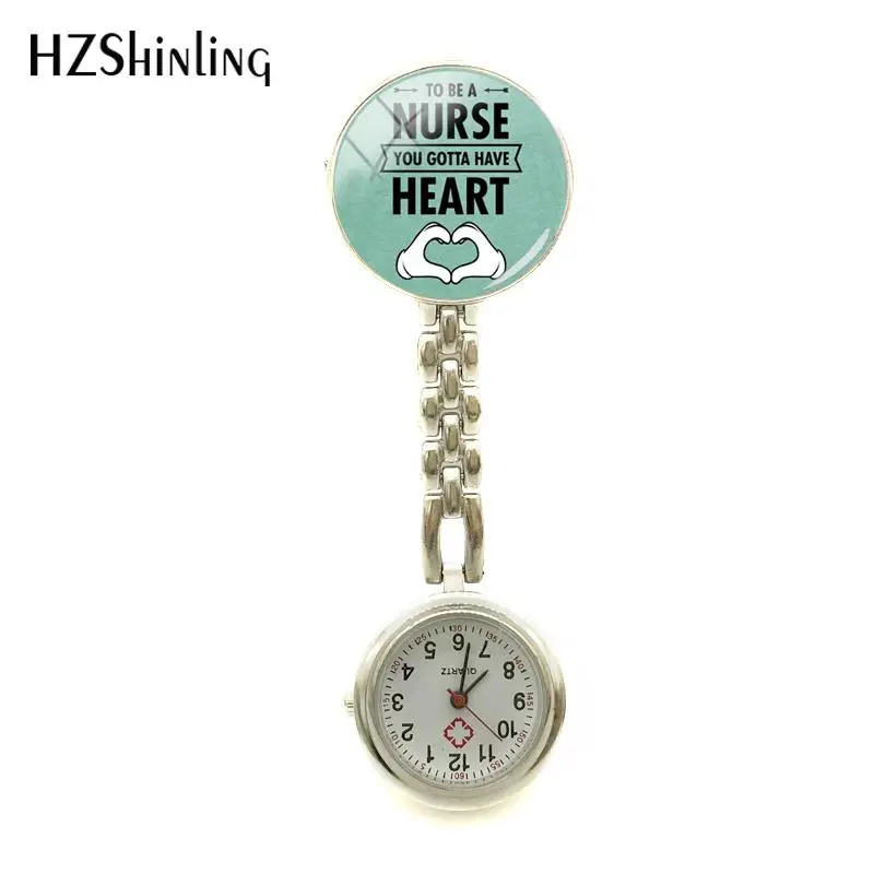Новинка 2018 часы для медсестер с зажимом в форме сердца брелок красным сердцем