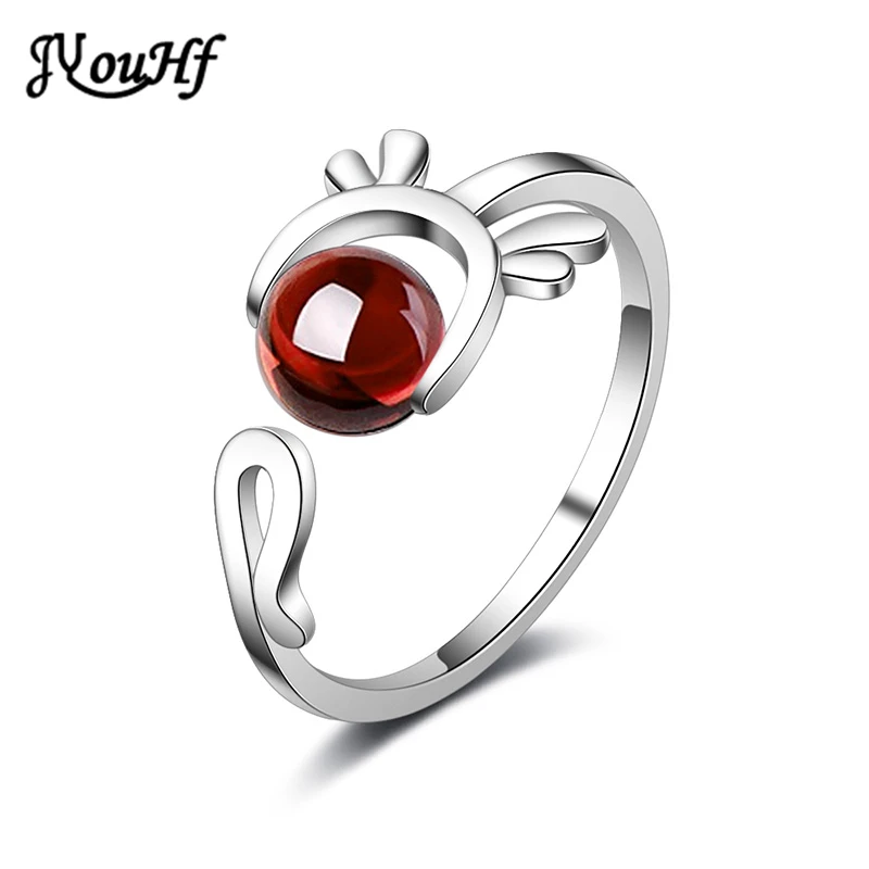 JYouHF New Fashion Strawberry Crystal Garnet Ball Charm Rings for Women Girl Little Antler Design Adjustable Rings Party Jewelry
JYouHF New Fashion Strawberry Crystal Garnet Ball Charm Rings for Women Girl Little Antler Design Adjustable Rings Party Jewelry