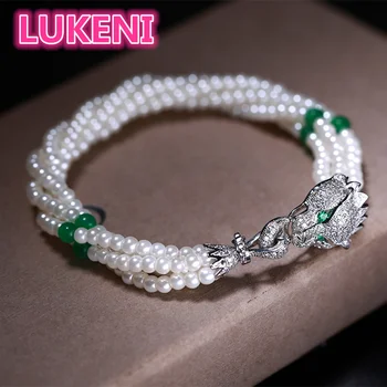 Brand Luxury Leopard head three rows 100% 4-5mm Nearround Natural pearl Bracelet Fashion pearl jewelry For women Free shipping
Brand Luxury Leopard head three rows 100% 4-5mm Nearround Natural pearl Bracelet Fashion pearl jewelry For women Free shipping