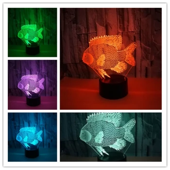 3D Illusion Fish Night Light 7 Color Touch Remote LED USB Acrylic Visualization Optical Desk Lamp Home Decration Gift for Kids
3D Illusion Fish Night Light 7 Color Touch Remote LED USB Acrylic Visualization Optical Desk Lamp Home Decration Gift for Kids