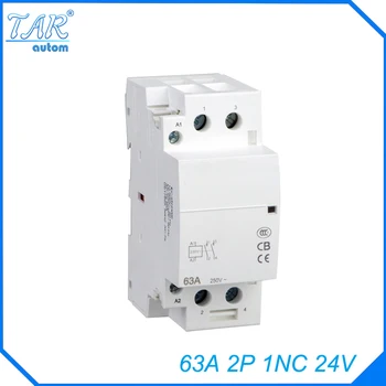 Din rail household AC contactor 63A 1NC 24V Household contact module Din Rail Modular contactor
Din rail household AC contactor 63A 1NC 24V Household contact module Din Rail Modular contactor