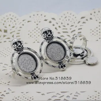 (8 pieces/lot) Antique Silver Alloy Skull Adjustable Ring Bases Blanks 18mm Cabochon Rings Settings 8068
(8 pieces/lot) Antique Silver Alloy Skull Adjustable Ring Bases Blanks 18mm Cabochon Rings Settings 8068