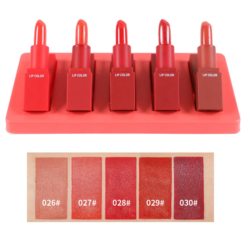 5Pcs/Set Makeup Waterproof Matte Lipstick Gift Box Pigment Velvet Long Lasting Lip Gloss Conjunto de batom
5Pcs/Set Makeup Waterproof Matte Lipstick Gift Box Pigment Velvet Long Lasting Lip Gloss Conjunto de batom