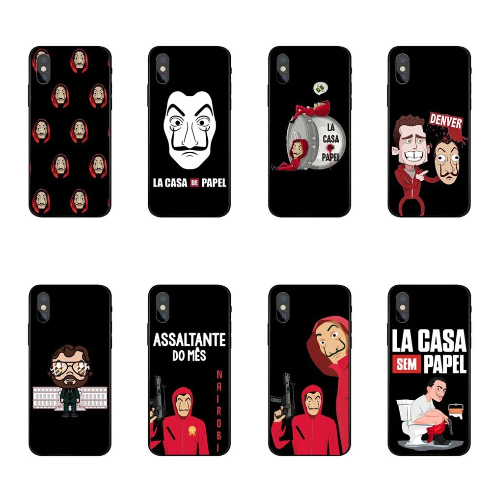 Spain TV La Casa de papel black Cover soft silicone Phone Case For iPhone 11 Pro MAX 6S 7 8 Plus X10 XR XS 12 | Мобильные телефоны