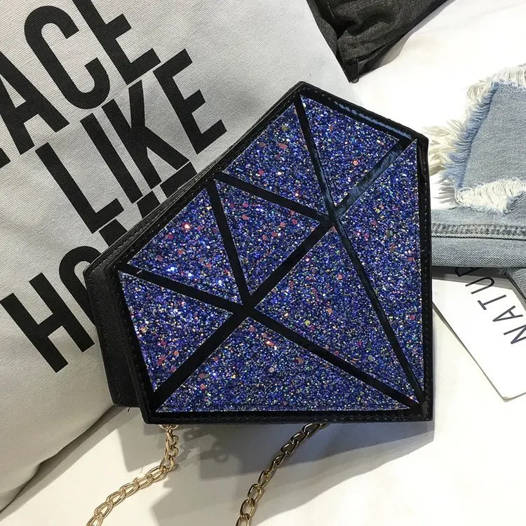 Women Fashion Diamond Shape Shoulder Bag Laser Day Clutches Sequin Bag Geometric Pearl Casual Clutch Chain Crossbody Bag Purse
Women Fashion Diamond Shape Shoulder Bag Laser Day Clutches Sequin Bag Geometric Pearl Casual Clutch Chain Crossbody Bag Purse