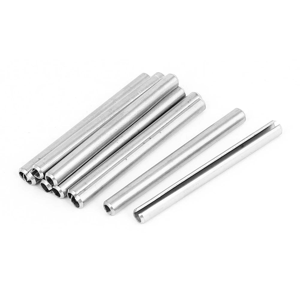 Image M5x60mm 304 Stainless Steel Split Spring Roll Dowel Pins 10Pcs